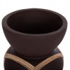ΔΙΑΚΟΣΜΗΤΙΚΟ ΒΑΖΟ ΔΑΠΕΔΟΥ MAYNARD HM4672.07S TERRACOTTA ΣΟΚΟΛΑΤΙ-RATTAN Φ27.5x50Υεκ
