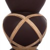 ΔΙΑΚΟΣΜΗΤΙΚΟ ΒΑΖΟ ΔΑΠΕΔΟΥ MAYNARD HM4672.07S TERRACOTTA ΣΟΚΟΛΑΤΙ-RATTAN Φ27.5x50Υεκ