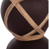 ΔΙΑΚΟΣΜΗΤΙΚΟ ΒΑΖΟ ΔΑΠΕΔΟΥ MAYNARD HM4672.07S TERRACOTTA ΣΟΚΟΛΑΤΙ-RATTAN Φ27.5x50Υεκ
