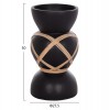 ΔΙΑΚΟΣΜΗΤΙΚΟ ΒΑΖΟ ΔΑΠΕΔΟΥ MAYNARD HM4672.01S TERRACOTTA ΜΑΥΡΟ-RATTAN Φ27.5x50Υ
