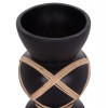 ΔΙΑΚΟΣΜΗΤΙΚΟ ΒΑΖΟ ΔΑΠΕΔΟΥ MAYNARD HM4672.01S TERRACOTTA ΜΑΥΡΟ-RATTAN Φ27.5x50Υ