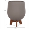 ΣΕΤ 3 ΓΛΑΣΤΡΕΣ ΜΕ TEAK ΒΑΣΕΙΣ TRYLL HM4681.03 FIBER CEMENT--ΓΚΡΙ