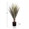 ΔΙΑΚΟΣΜΗΤΙΚΟ ΣΥΝΘΕΤΙΚΟ ΦΥΤΟ HM7986 SISAL AGAVE ΣΕ ΓΛΑΣΤΡΑ Φ15,5x14,5-96Υεκ.