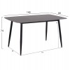 ΤΡΑΠΕΖΙ RAVEN HM18149.02 ΚΕΡΑΜΙΚΟ TOP ΜΕ ΟΨΗ ΜΑΥΡΟ ΜΑΡΜΑΡΟ 140x80x74Υεκ.