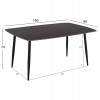 ΤΡΑΠΕΖΙ RAVEN HM18150.02 ΚΕΡΑΜΙΚΟ TOP ΜΕ ΟΨΗ ΜΑΥΡΟ ΜΑΡΜΑΡΟ 160x80x74Υεκ.