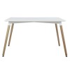ΤΡΑΠΕΖΙ MINIMAL HM008.01 ΛΕΥΚΟ MDF, ΞΥΛΙΝΑ ΠΟΔΙΑ ΟΞΙΑ, 120Χ80X73Υ ΕΚ.