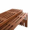 ΤΡΑΠΕΖΙΑ ΣΑΛΟΝΙΟΥ ΣΕΤ 2ΤΜΧ NYA HM9828 ΜΑΣΙΦ ΞΥΛΟ TEAK ΣΕ ΦΥΣΙΚΟ  110x30x46Υεκ.