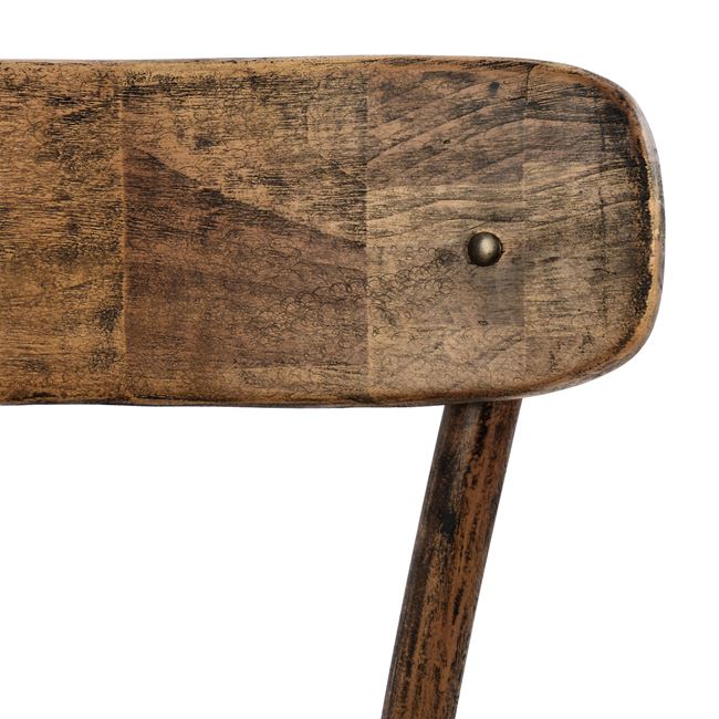 ΚΑΡΕΚΛΑ ΞΥΛΙΝΗ KAIA ANTIQUE ΦΥΣΙΚΟ HM0179.01 ΜΕ ΞΥΛΙΝΟ ΠΑΤΟ 49x47,5x85,5 εκ.