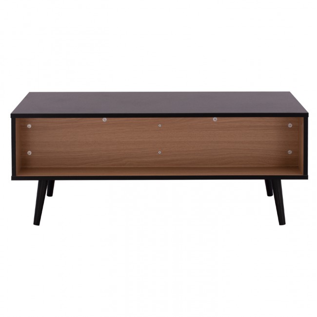ΤΡΑΠΕΖΙ ΣΑΛΟΝΙΟΥ CHARLEEN HM8668 ΜΑΥΡΟ ΜΕ ΦΥΣΙΚΟ 100x50x40,5Υ εκ.