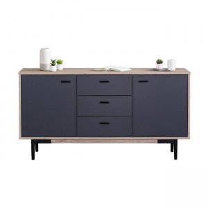 ΜΠΟΥΦΕΣ MARGARIT HM8681 ΜΑΥΡΟ ΜΕ ΦΥΣΙΚΟ 150x39x78Υ εκ.