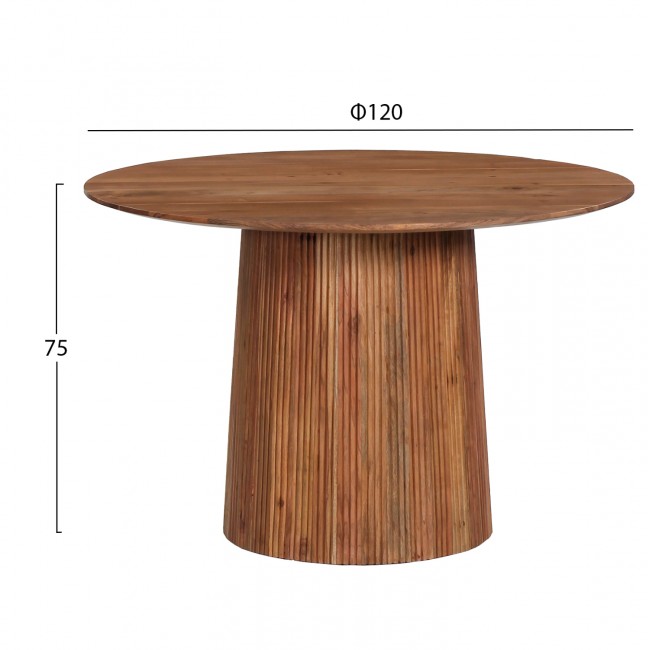 ΤΡΑΠΕΖΙ ΤΡΑΠΕΖΑΡΙΑΣ ΣΤΡΟΓΓΥΛΟ GROOT HM9684 ΜΑΣΙΦ ΞΥΛΟ ΑΚΑΚΙΑΣ ΣΕ ΦΥΣΙΚΟ Φ120x79Υεκ ΤΡΑΠΕΖΙ ΤΡΑΠΕΖΑΡΙΑΣ ΣΤΡΟΓΓΥΛΟ GROOT HM9684 ΜΑΣΙΦ ΞΥΛΟ ΑΚΑΚΙΑΣ ΣΕ ΦΥΣΙΚΟ Φ120x79Υεκ