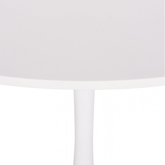 ΤΡΑΠΕΖΙ ΣΤΡΟΓΓΥΛΟ BROLIN HM18141.01 MDF TOP-ΒΑΣΗ ΜΕΤΑΛΛΙΚΗ--ΛΕΥΚΟ Φ90x73Υεκ