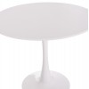 ΤΡΑΠΕΖΙ ΣΤΡΟΓΓΥΛΟ BROLIN HM18141.01 MDF TOP-ΒΑΣΗ ΜΕΤΑΛΛΙΚΗ--ΛΕΥΚΟ Φ90x73Υεκ