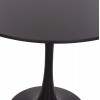 ΤΡΑΠΕΖΙ ΣΤΡΟΓΓΥΛΟ BROLIN HM18141.02 MDF TOP-ΒΑΣΗ ΜΕΤΑΛΛΙΚΗ--ΜΑΥΡΟ Φ90x73Υεκ
