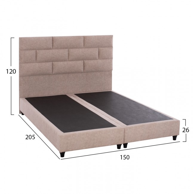 ΚΡΕΒΑΤΙ SOLEDAD ΜΠΕΖ HM644.22  ΓΙΑ ΣΤΡΩΜΑ 150x200 εκ. ΚΡΕΒΑΤΙ SOLEDAD ΜΠΕΖ HM644.22  ΓΙΑ ΣΤΡΩΜΑ 150x200 εκ.
