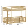 ΠΑΙΔΙΚΗ ΚΟΥΚΕΤΑ τ.MONTESSORI ΜΕ ΠΑΡΚΑΚΙ PLAYKID HM703.01 ΞΥΛΟ ΠΕΥΚΟΥ ΦΥΣΙΚΟ ΓΙΑ 190x90εκ