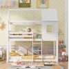 ΠΑΙΔΙΚΗ ΚΟΥΚΕΤΑ ΣΠΙΤΑΚΙ  τ.MONTESSORI HOOD HM705.03 ΞΥΛΟ ΠΕΥΚΟΥ ΣΕ ΛΕΥΚΟ-ΣΤΡΩΜΑΤΑ 190x90εκ