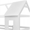 ΠΑΙΔΙΚΗ ΚΟΥΚΕΤΑ ΣΠΙΤΑΚΙ  τ.MONTESSORI HOOD HM705.03 ΞΥΛΟ ΠΕΥΚΟΥ ΣΕ ΛΕΥΚΟ-ΣΤΡΩΜΑΤΑ 190x90εκ