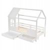 ΠΑΙΔΙΚΟ ΚΡΕΒΑΤΙ τ.MONTESSORI ΜΕ ΣΥΡΤΑΡΙΑ DOMER HM710.03 ΞΥΛΟ ΠΕΥΚΟΥ ΛΕΥΚΟ-ΣΤΡΩΜΑ 90x190εκ