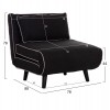 ΠΟΛΥΘΡΟΝΑ ΚΡΕΒΑΤΙ BRAXTON HM8425.03 ΜΑΥΡΟ ΥΦΑΣΜΑ 78x88x78Υεκ.