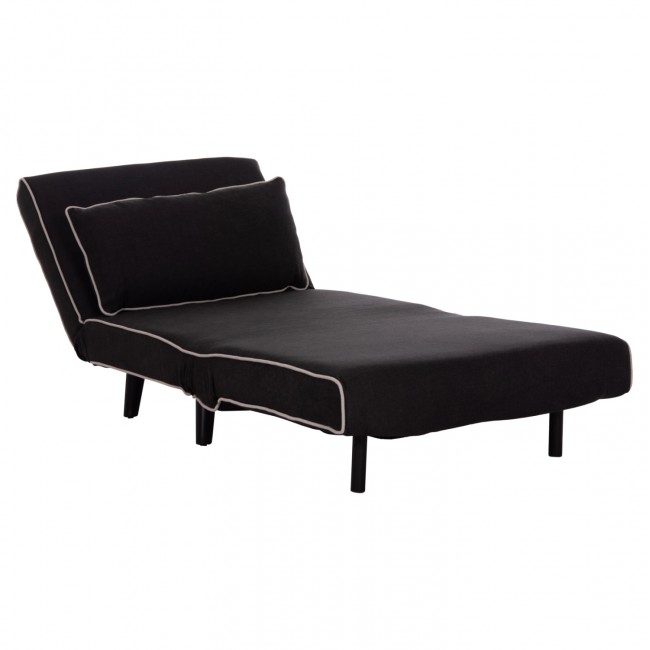 ΠΟΛΥΘΡΟΝΑ ΚΡΕΒΑΤΙ BRAXTON HM8425.03 ΜΑΥΡΟ ΥΦΑΣΜΑ 78x88x78Υεκ.