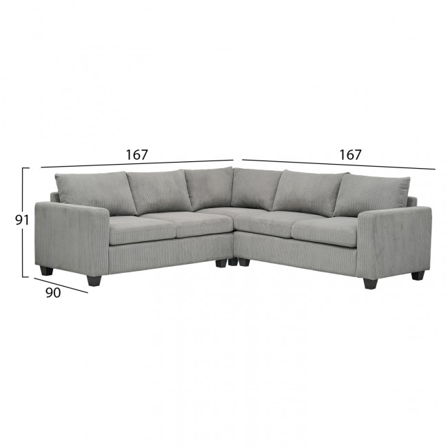 ΓΩΝΙΑΚΟΣ ΚΑΝΑΠΕΣ CALDER HM3286.01 ΓΚΡΙ ΥΦΑΣΜΑ 254x254x90(κάθισμα)x91Υεκ. ΓΩΝΙΑΚΟΣ ΚΑΝΑΠΕΣ CALDER HM3286.01 ΓΚΡΙ ΥΦΑΣΜΑ 254x254x90(κάθισμα)x91Υεκ.