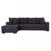 ΓΩΝΙΑΚΟΣ ΚΑΝΑΠΕΣ-ΚΡΕΒΑΤΙ ΜΕ ΑΠΟΘ.ΧΩΡΟ TRENDSTON HM3302.01L ΓΚΡΙ ΥΦΑΣΜΑ 298x177x95Υεκ