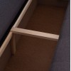 ΓΩΝΙΑΚΟΣ ΚΑΝΑΠΕΣ-ΚΡΕΒΑΤΙ ΜΕ ΑΠΟΘ.ΧΩΡΟ TRENDSTON HM3302.01R ΓΚΡΙ ΥΦΑΣΜΑ 298x177x95Υεκ