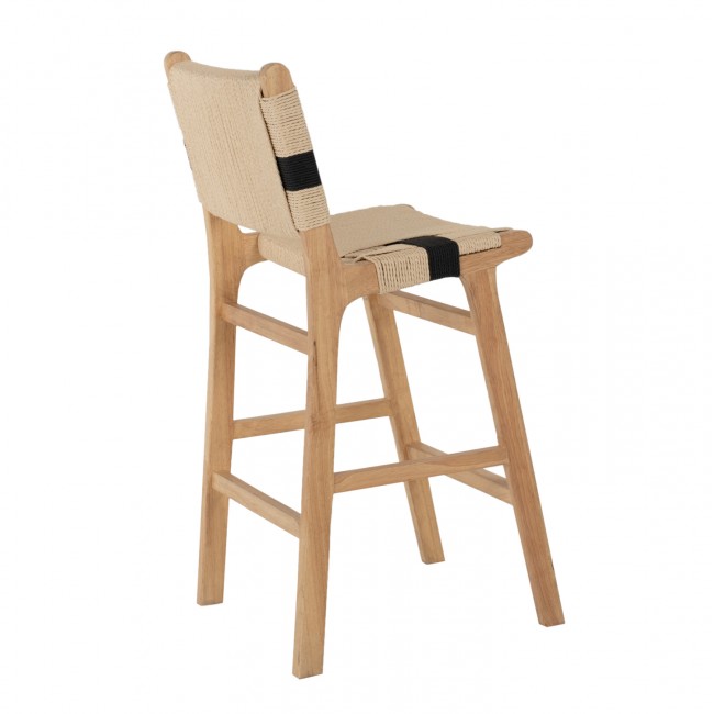 ΣΚΑΜΠΟ ΜΕΣΑΙΟΥ ΥΨΟΥΣ HM9325.01 RUBBERWOOD & ΣΧΟΙΝΙ-ΦΥΣΙΚΟ RUSTIC 45x46x95Υεκ.
