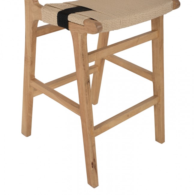 ΣΚΑΜΠΟ ΜΕΣΑΙΟΥ ΥΨΟΥΣ HM9325.01 RUBBERWOOD & ΣΧΟΙΝΙ-ΦΥΣΙΚΟ RUSTIC 45x46x95Υεκ.