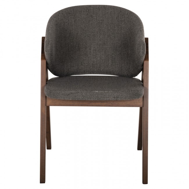 ΚΑΡΕΚΛΑ HANA HM9746.02 RUBBERWOOD ΣΕ ΚΑΡΥΔΙ ΧΡΩΜΑ-ΓΚΡΙ ΥΦΑΣΜΑ 55x60x84Yεκ.