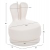ΣΚΑΜΠΟ ΜΕ ΠΛΑΤΗ ΠΕΡΙΣΤΡΕΦΟΜΕΝΟ FRIVO HM9774.05 ΛΕΥΚΟ TEDDY ΥΦΑΣΜΑ 51x51x61Υεκ