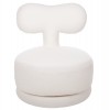 ΣΚΑΜΠΟ ΜΕ ΠΛΑΤΗ ΠΕΡΙΣΤΡΕΦΟΜΕΝΟ KRIVIO HM9775.05 ΛΕΥΚΟ TEDDY ΥΦΑΣΜΑ 52x53x60Yεκ.