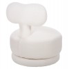 ΣΚΑΜΠΟ ΜΕ ΠΛΑΤΗ ΠΕΡΙΣΤΡΕΦΟΜΕΝΟ KRIVIO HM9775.05 ΛΕΥΚΟ TEDDY ΥΦΑΣΜΑ 52x53x60Yεκ.