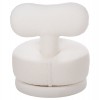 ΣΚΑΜΠΟ ΜΕ ΠΛΑΤΗ ΠΕΡΙΣΤΡΕΦΟΜΕΝΟ KRIVIO HM9775.05 ΛΕΥΚΟ TEDDY ΥΦΑΣΜΑ 52x53x60Yεκ.