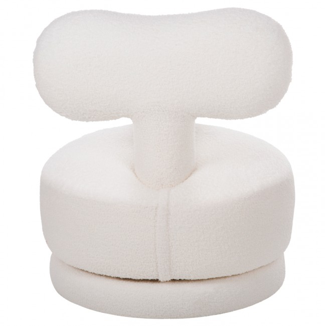 ΣΚΑΜΠΟ ΜΕ ΠΛΑΤΗ ΠΕΡΙΣΤΡΕΦΟΜΕΝΟ KRIVIO HM9775.05 ΛΕΥΚΟ TEDDY ΥΦΑΣΜΑ 52x53x60Yεκ.