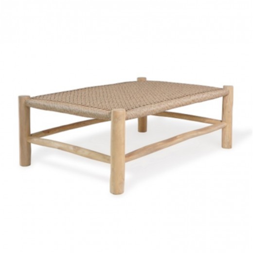 ΤΡΑΠΕΖΙ ΣΑΛΟΝΙΟΥ LONDER HM5985 ΞΥΛΟ ΤΕΑΚ- ΣΥΝΘΕΤΙΚΟ RATTAN-ΦΥΣΙΚΟ 119x79,5x41Yεκ.