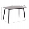 ΤΡΑΠΕΖΙ RAVEN HM9854.13 ΚΕΡΑΜΙΚΟ TOP ΓΚΡΙ ΜΑΡΜΑΡΟ-ΜΑΥΡΟ ΜΕΤΑΛΛΟ 120x70x73Υεκ.