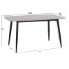 ΤΡΑΠΕΖΙ RAVEN HM18149.13 ΚΕΡΑΜΙΚΟ TOP ΜΕ ΟΨΗ ΓΚΡΙ ΜΑΡΜΑΡΟ 140x80x74Υεκ.
