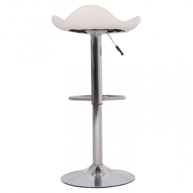 ΣΚΑΜΠO ΜΠΑΡ ΠΕΡΙΣΤΡΕΦΟΜΕΝΟ GANNA HM201.22 ΜΕ ΑΜΟΡΤΙΣΕΡ-ΛΕΥΚΟ PU 44x42x87Υεκ.