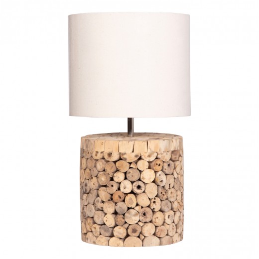 ΕΠΙΤΡΑΠΕΖΙΟ ΚΥΛΙΝΔΡΙΚΟ ΦΩΤΙΣΤΙΚΟ TWIGGY HM4427 DRIFTWOOD & ΜΠΕΖ ΚΑΠΕΛΟ Φ24.5x45Υεκ.