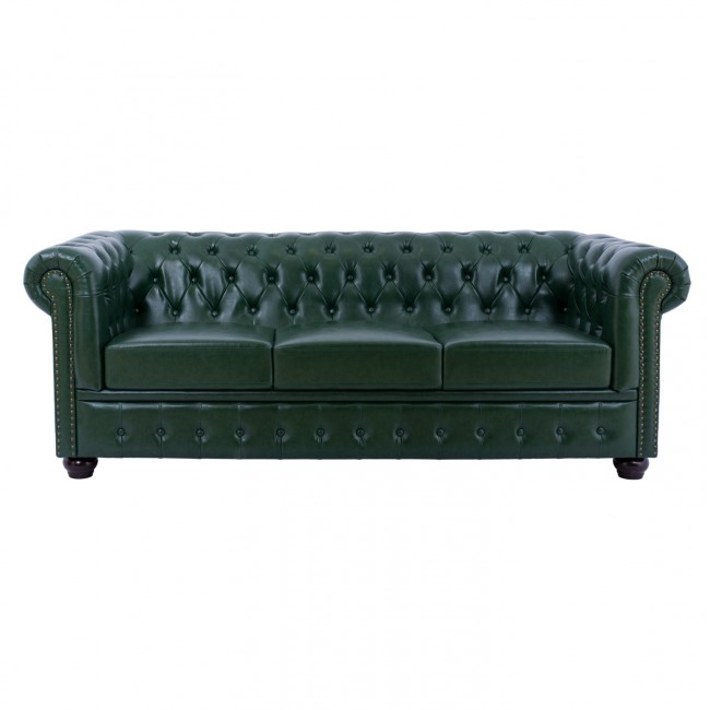 ΚΑΝΑΠΕΣ 3ΘΕΣΙΟΣ T.CHESTERFIELD HM3009.08 ΤΕΧΝΟΔΕΡΜΑ ΚΥΠΑΡΙΣΣΙ 208x90x73 εκ.