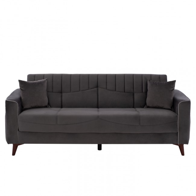 ΚΑΝΑΠΕΣ ΚΡΕΒΑΤΙ PORTMAN ΤΡΙΘΕΣΙΟΣ ΓΚΡΙ ΜΠΛΕ HM3247.01 228x86x90Υ εκ.