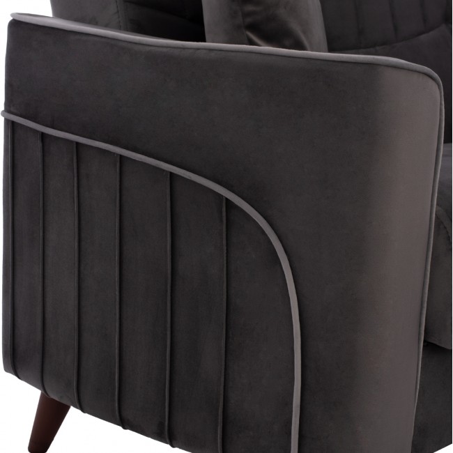 ΚΑΝΑΠΕΣ ΚΡΕΒΑΤΙ PORTMAN ΤΡΙΘΕΣΙΟΣ ΓΚΡΙ ΜΠΛΕ HM3247.01 228x86x90Υ εκ.