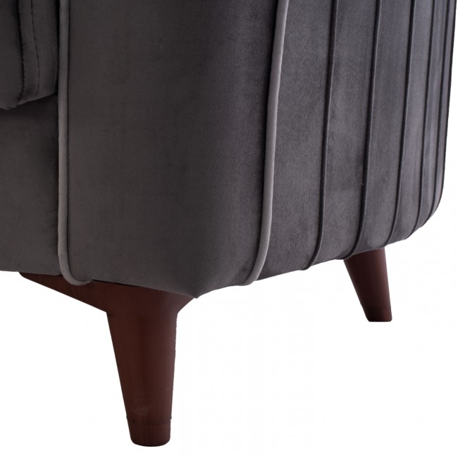 ΚΑΝΑΠΕΣ ΚΡΕΒΑΤΙ PORTMAN ΤΡΙΘΕΣΙΟΣ ΓΚΡΙ ΜΠΛΕ HM3247.01 228x86x90Υ εκ.