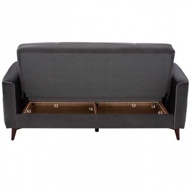 ΚΑΝΑΠΕΣ ΚΡΕΒΑΤΙ PORTMAN ΔΙΘΕΣΙΟΣ ΓΚΡΙ ΜΠΛΕ HM3248.01 158x86x90Υ εκ.