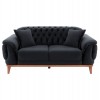 ΚΑΝΑΠΕΣ ΚΡΕΒΑΤΙ BENNINGTON 2ΘΕΣΙΟΣ ΜΑΥΡΟΣ HM3250.01 180x95x80 εκ.