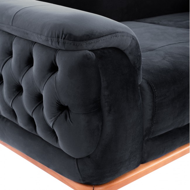 ΚΑΝΑΠΕΣ ΚΡΕΒΑΤΙ BENNINGTON 2ΘΕΣΙΟΣ ΜΑΥΡΟΣ HM3250.01 180x95x80 εκ.