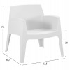 ΠΟΛΥΘΡΟΝΑ ΠΟΛΥΠΡΟΠΥΛΕΝΙΟΥ LOUNGE SLEEK HM6365.01 ΛΕΥΚΟ 62,5x48,5x73Υεκ.