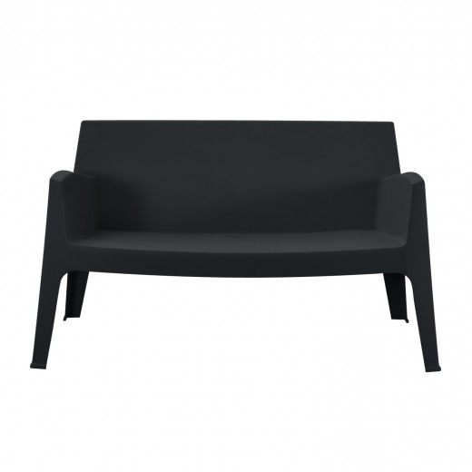 ΚΑΝΑΠΕΣ 2-ΘΕΣΙΟΣ ΠΟΛΥΠΡΟΠΥΛΕΝΙΟΥ SLEEK HM6366.02 ΧΡΩΜΑ ΜΑΥΡΟ 118x48,5x73Υεκ.